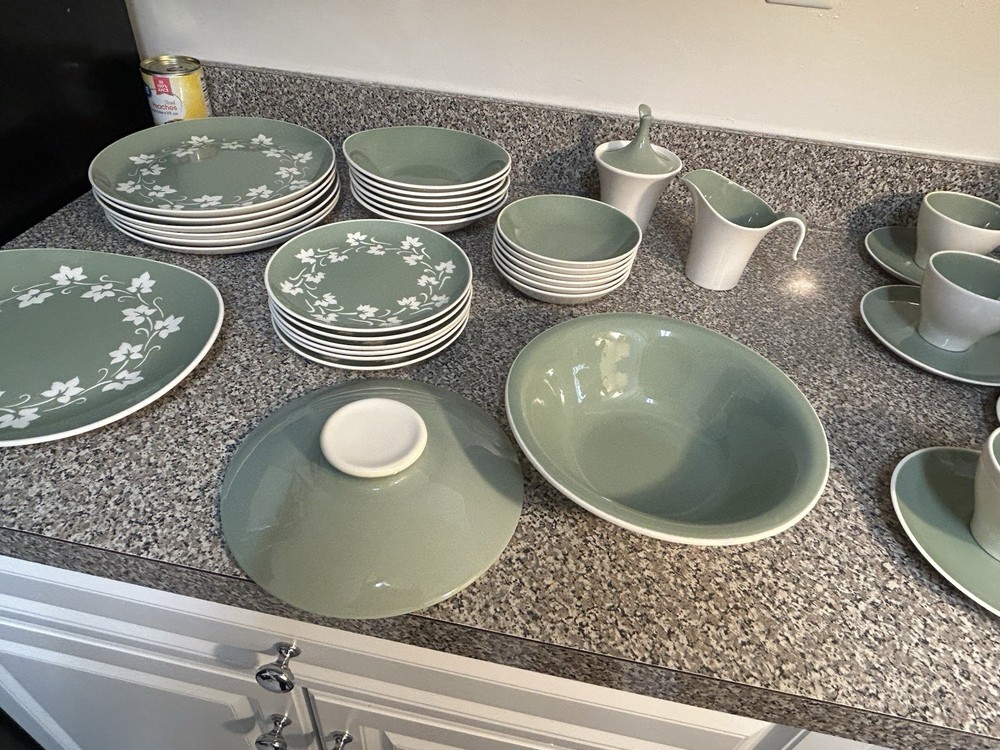 Harkerware Ivy Wreath Complete Set for 6 PLUS Serving Dishes