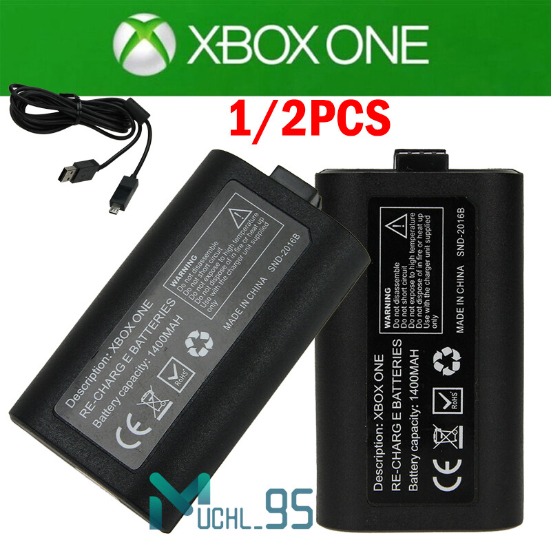 1/2PCS 1400mAh Rechargeable Battery Replacement for Xbox ONE Wireless Controller