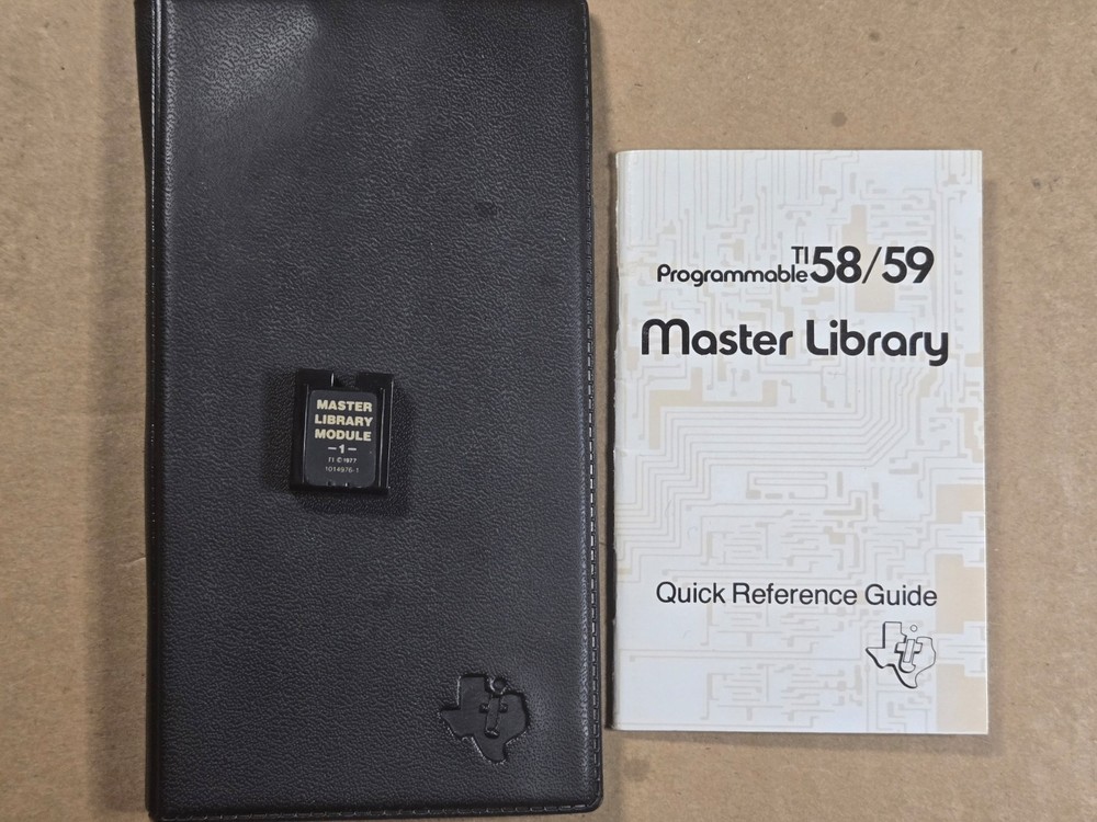 Texas Instruments Master Library Module W/Cards For TI-58/59 Calculator (3)