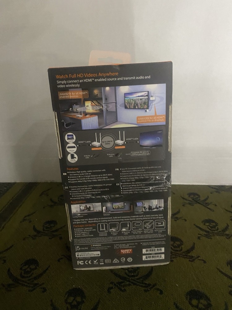 j5create JVAW52 Wireless Display HDMI Extender White