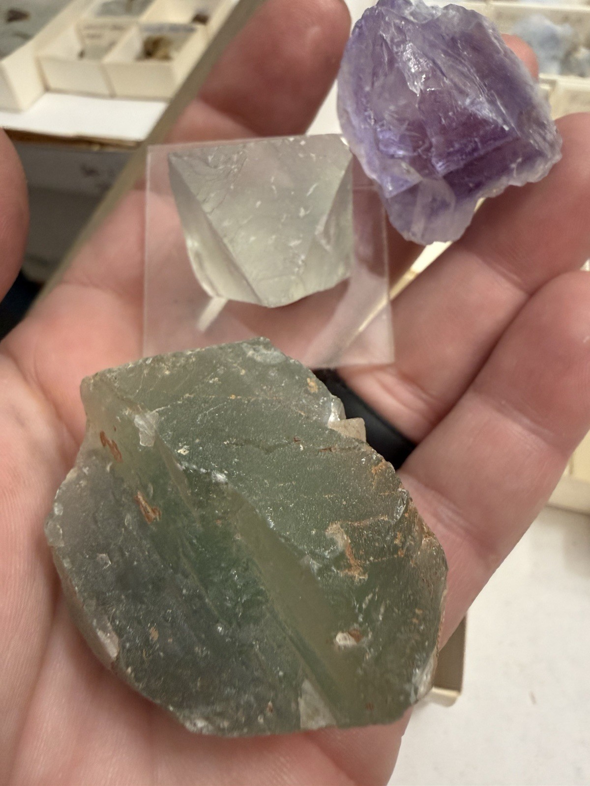 over 30 mixed specimens amethyst flourite blue holly agate