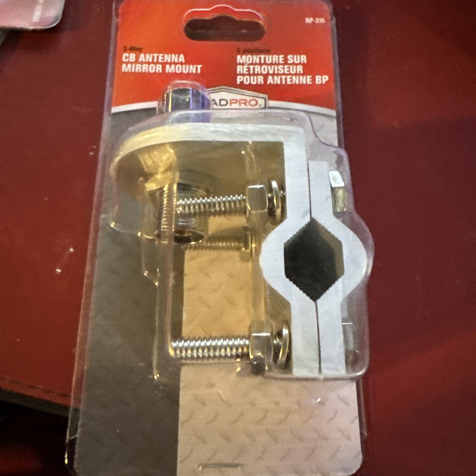 Roadpro RP-315 3-Way Double Groove Antenna Mirror Mount NEW