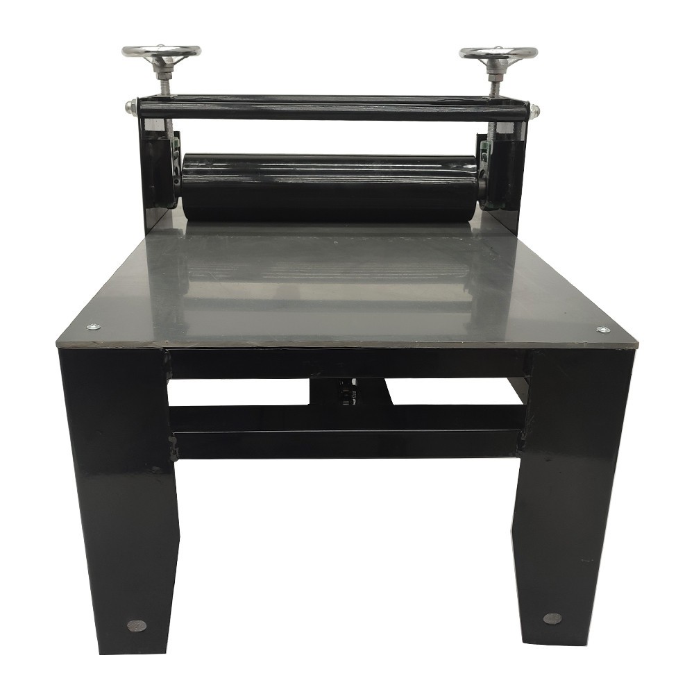 Manual Slab Rollers Portable Ceramic Clay Plate Machine w Iron Frame Chain Drive