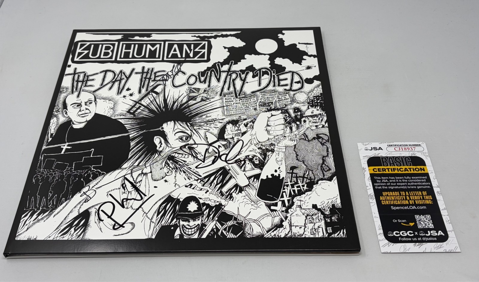 Subhumans signed The Day The Country Died Album JSA COA