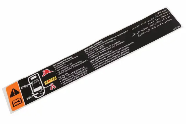 Genuine GM Hybrid High Voltage Information Label 42657324