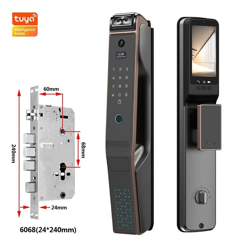 Smart Door Lock 3D Face Recognition Camera FingerPrint Palmar vein Security Lock
