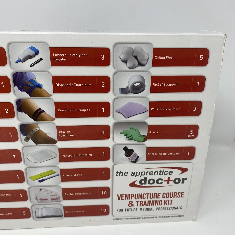 The Apprentice Doctor Venipuncture Course & Training Kit 29 Pcs Inside