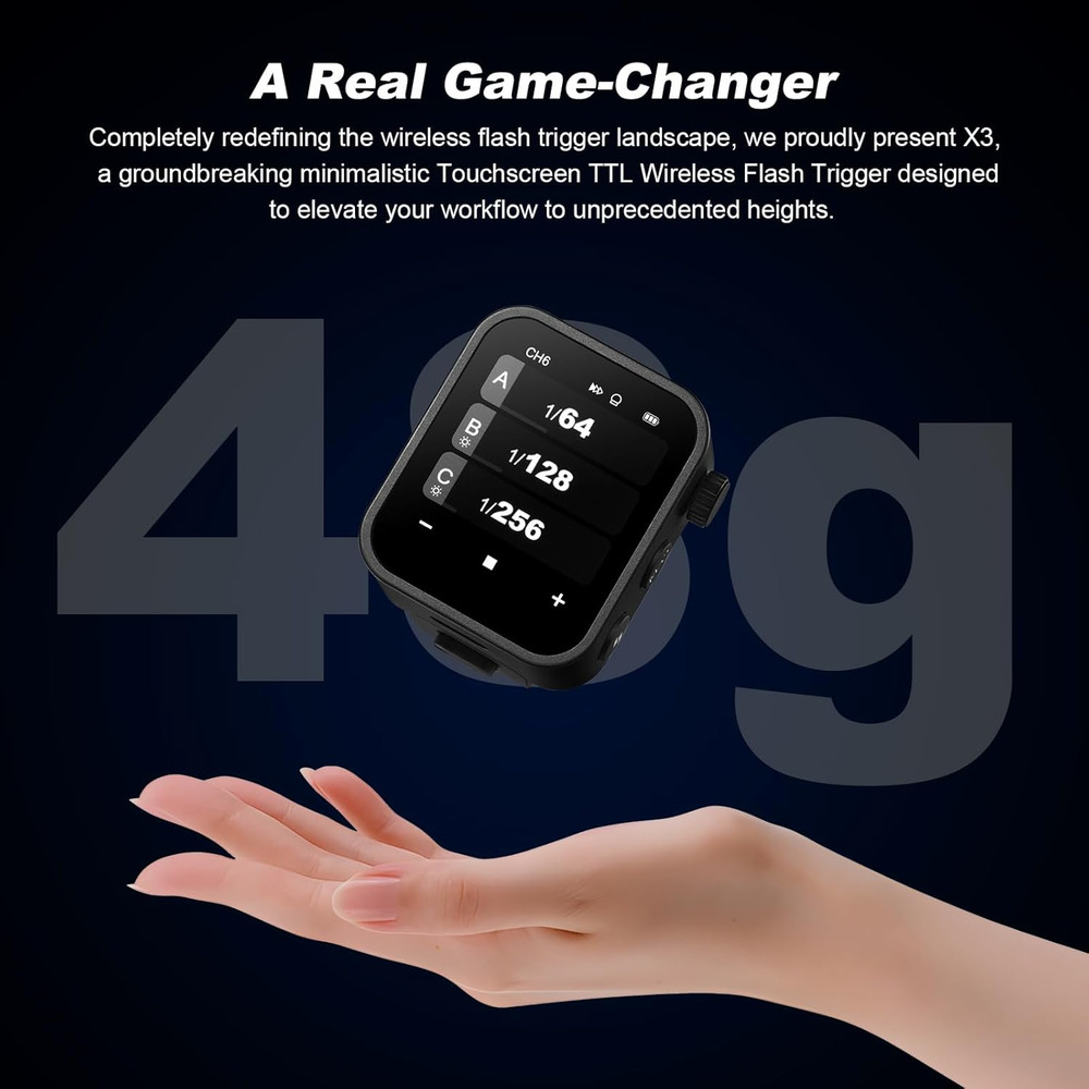 X3N TTL Wireless Flash Trigger for Nikon - Touch Screen OLED, TCM Conversion