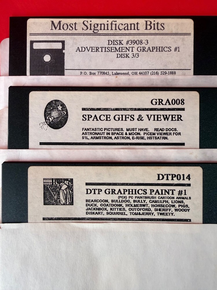 Most Significant Bits 6 Disk Set 5.25" Floppy Diskettes IBM / Software PC