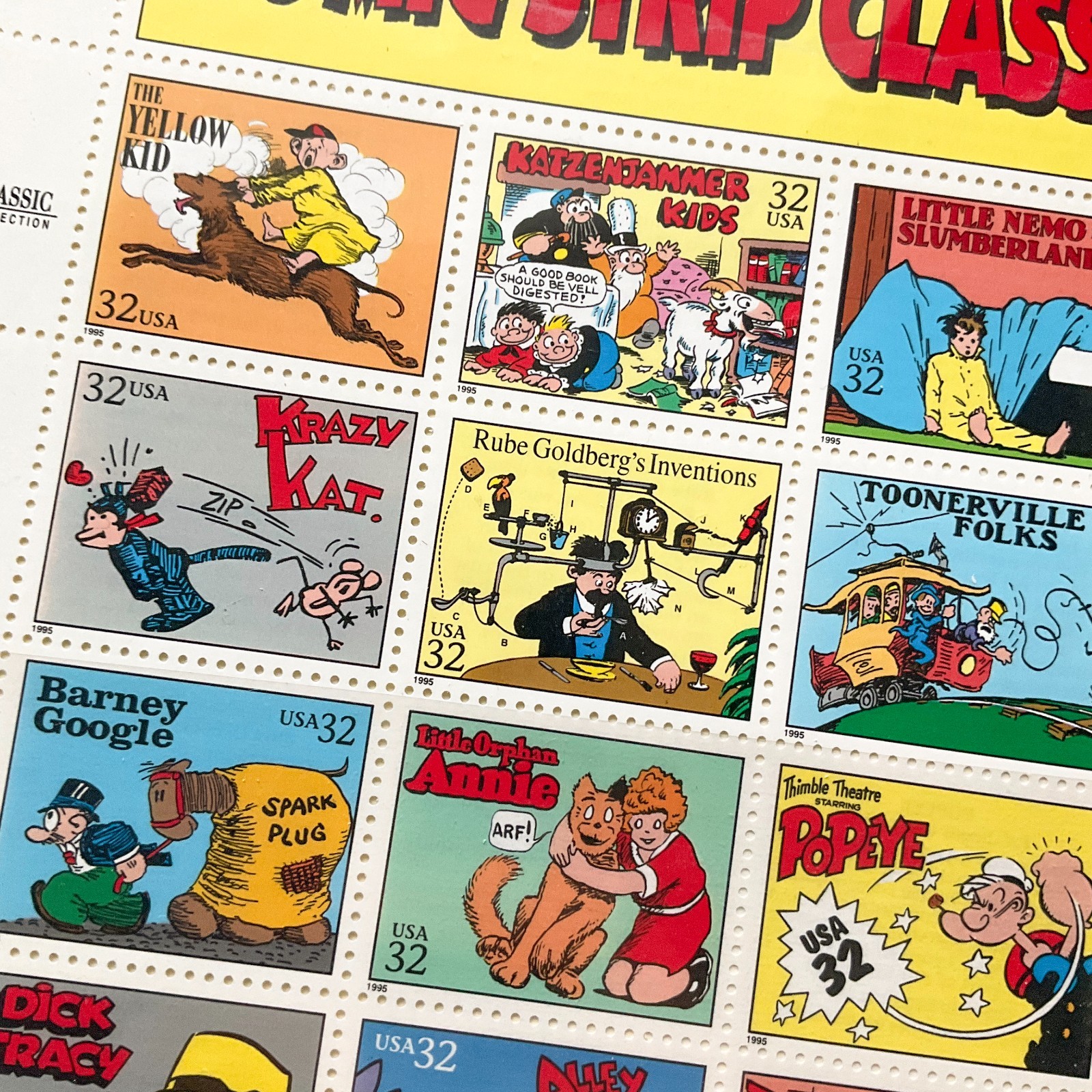 USA Stamps 1995 Comic Strip Classics + 2009 TV Early Memories Sheets MNH