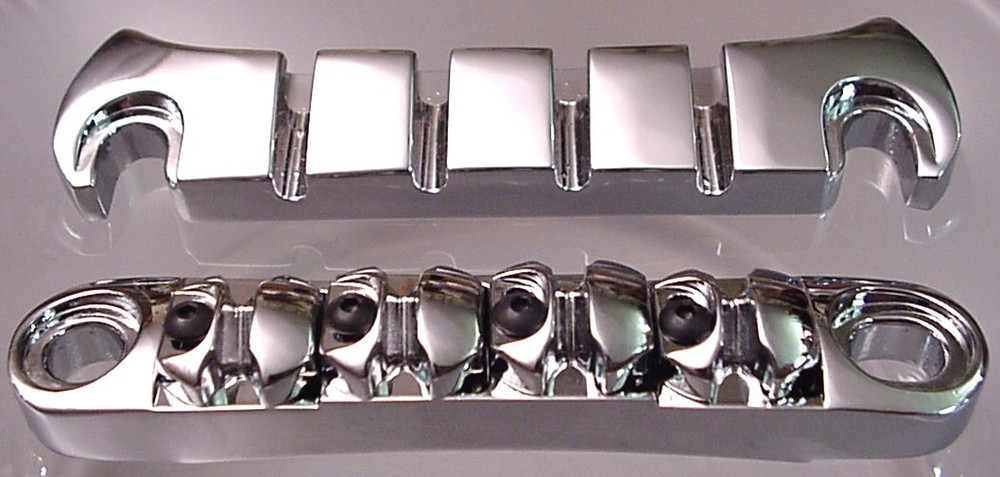 ULTIMATE BASS GUITAR BRIDGE TAILPIECE UNIT - COMPLETE