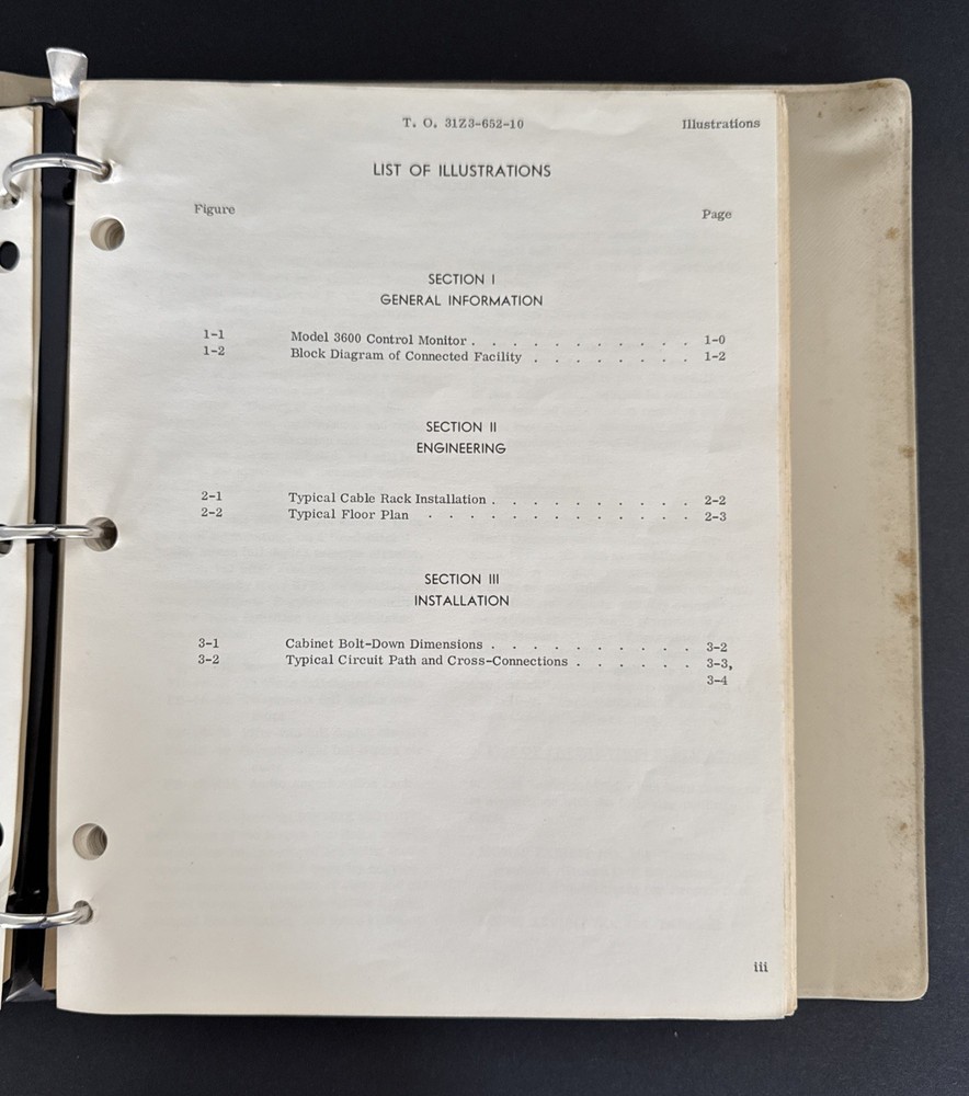 Radiation Inc Technical Manual Engineering Installation Tech Control Center 1961