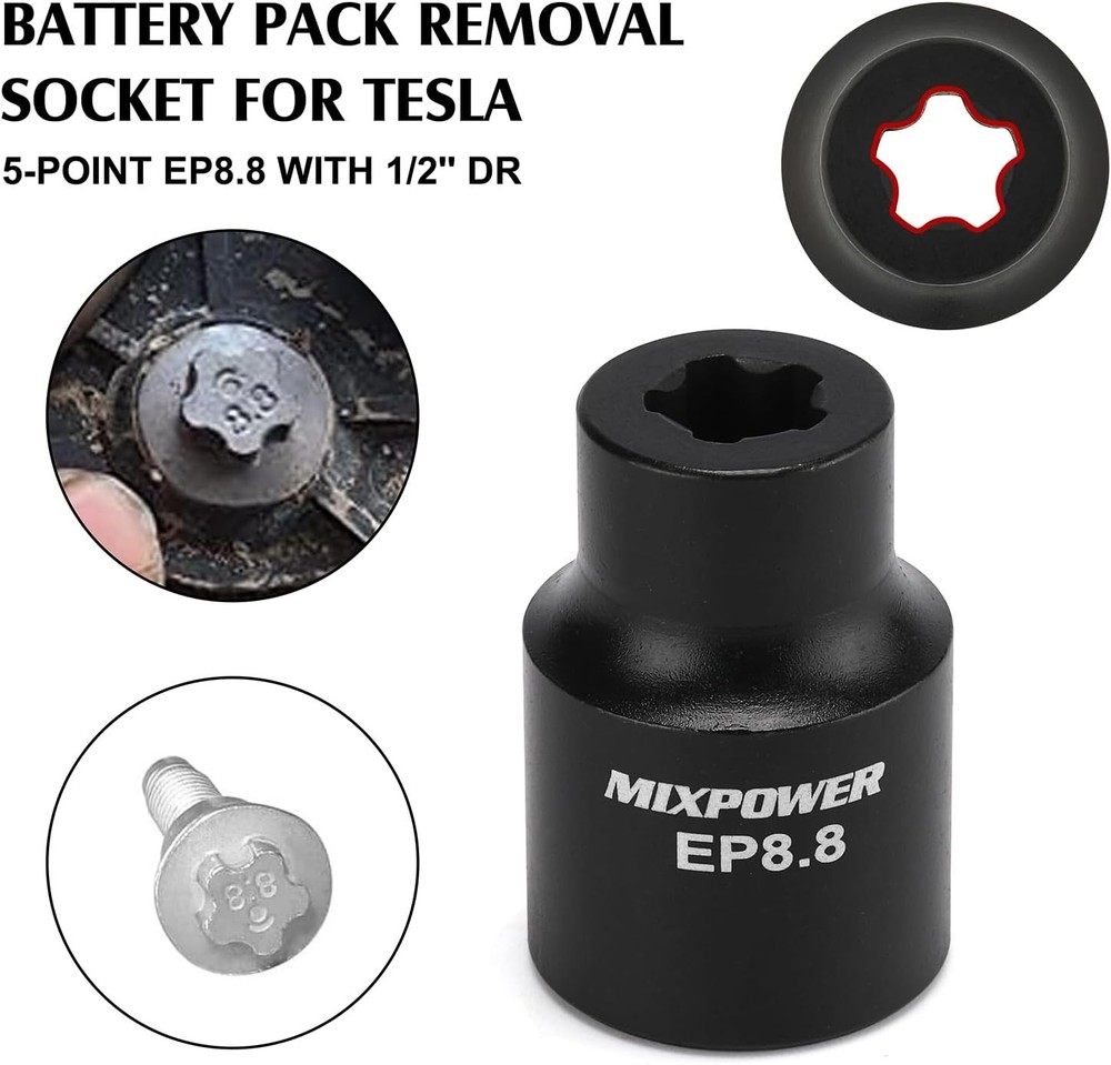 MIXPOWER 19PC External Torx Plus Socket Set 6 Point EP Socket Compatible with Te