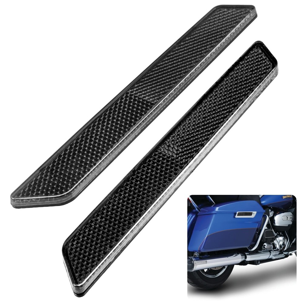 Black Saddlebag Reflector Inserts 2014-2024 Compatible for Harley Davidson To...