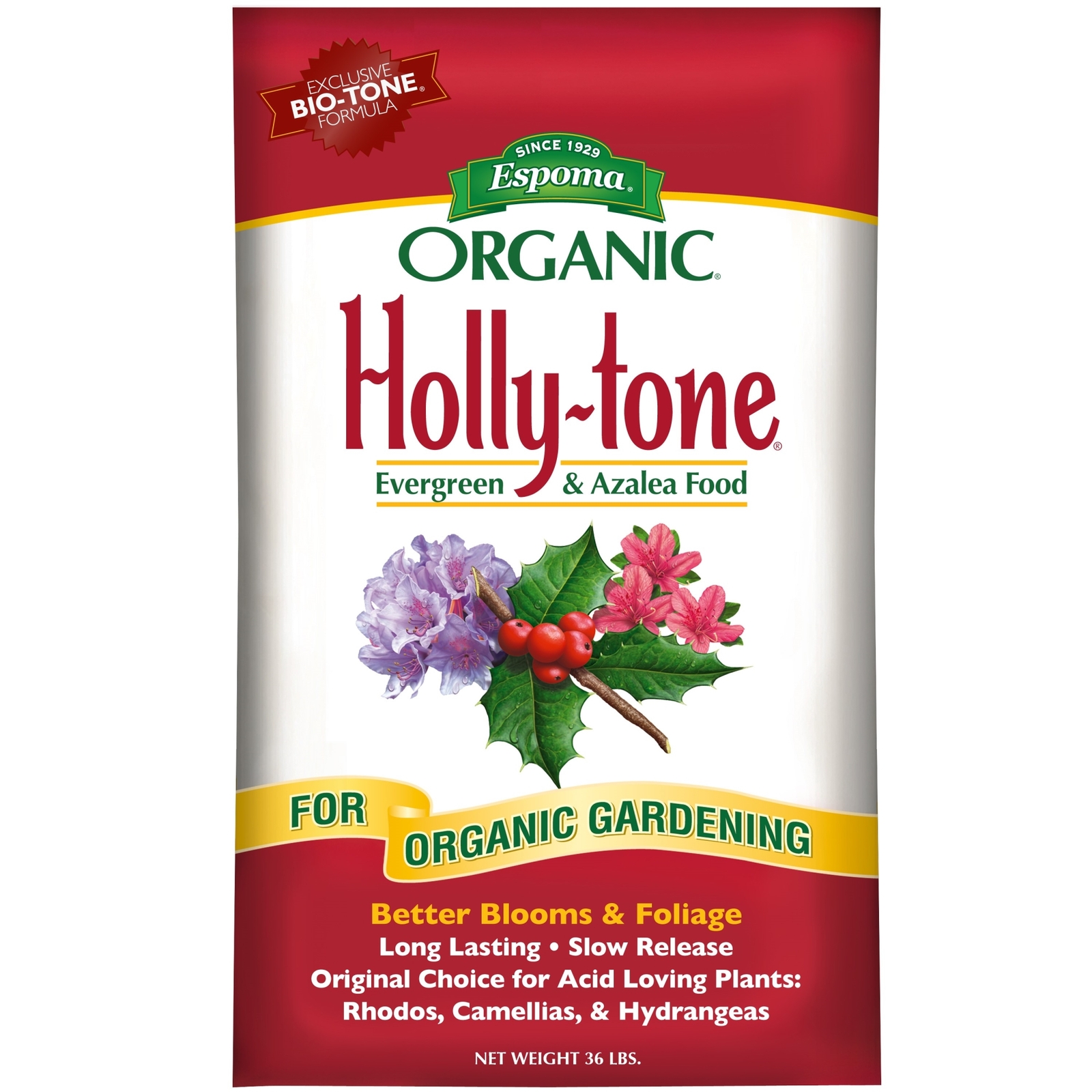 Espoma Organic Holly-tone Evergreen & Azalea Food for Acid Loving Plants, 36lbs