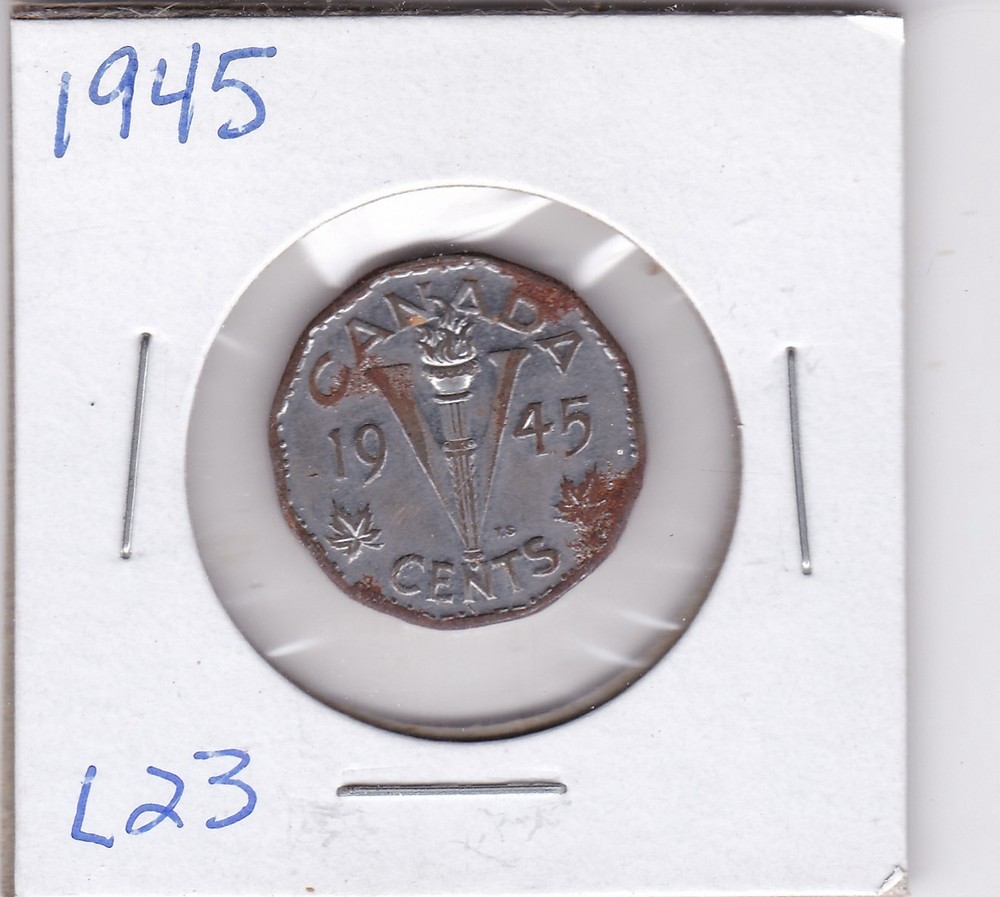 1945 Canada 5 Cents L23