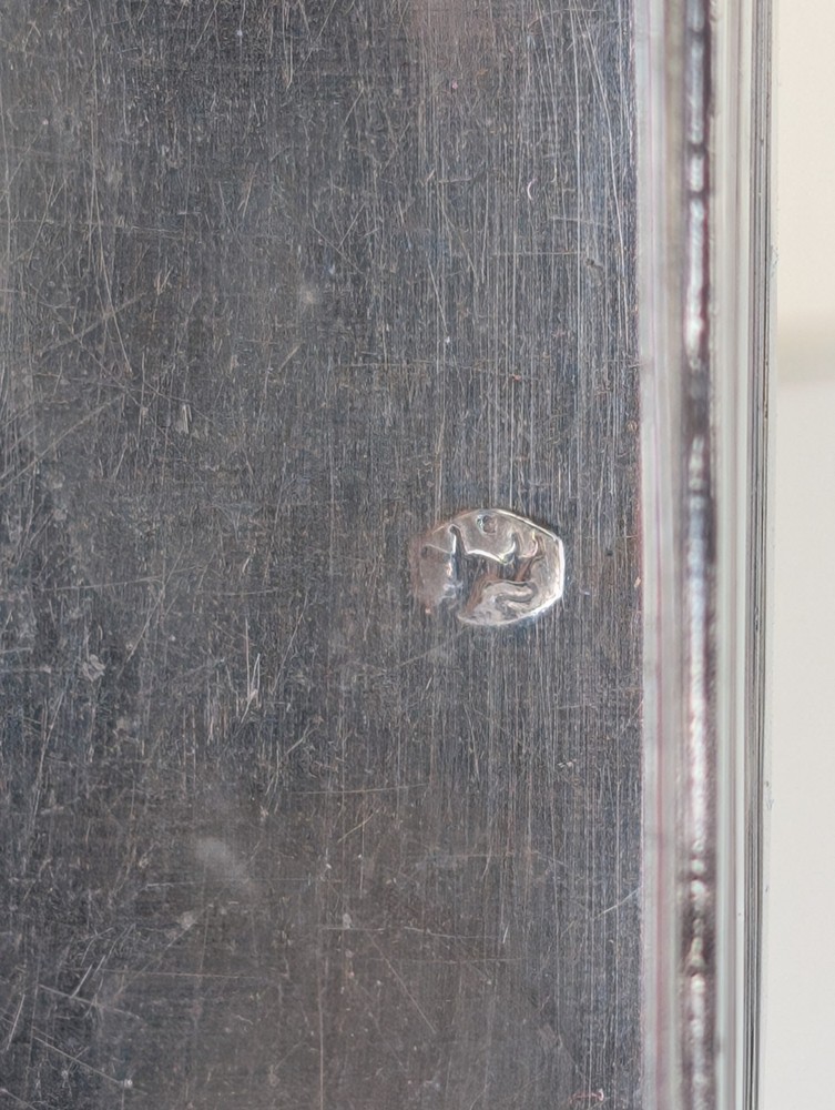 1867 Dutch large Solid Silver patterned Case by Voorschoten 13cms by 7.5 cms