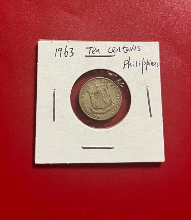 1963 10 CENTAVOS PHILIPPINES COIN - NICE WORLD COIN !!!