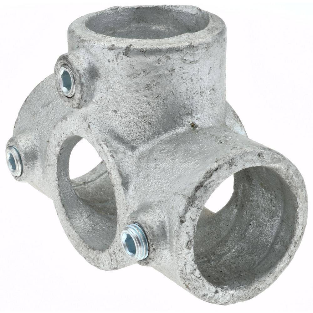PRO-SAFE Galvanized Structural Pipe Rail Fitting: Side Outlet Tee, 1-1/4" Pipe