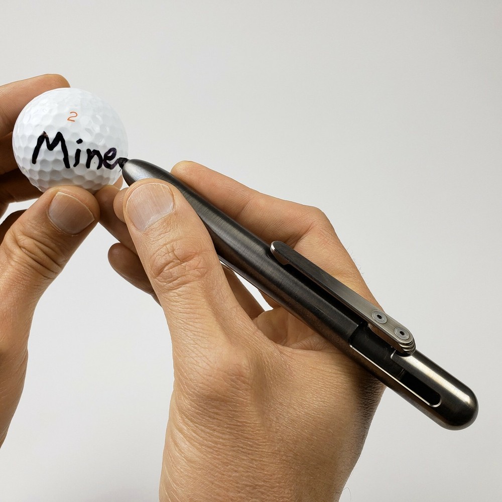 MARKSMITH Titanium Bolt Action Retractable Permanent Marker - Black Ink