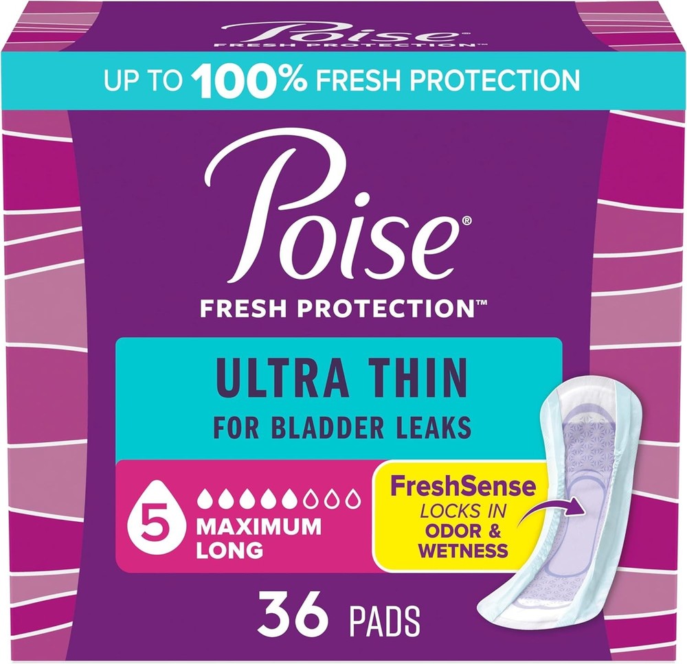 Ultra Thin Incontinence Pads & Postpartum Pads for Bladder Leaks, 5