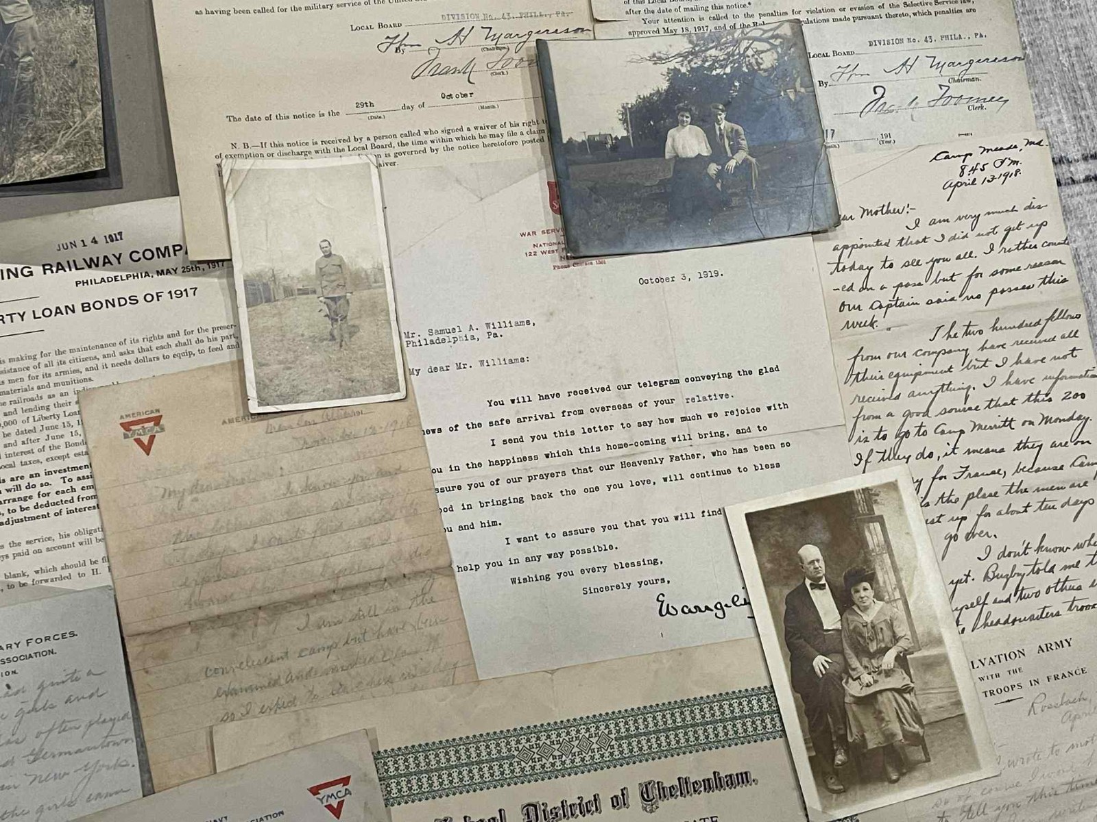 WW1 WWI US Army Military Solider GI Grouping 16th Infantry Division AEF WOUNDED