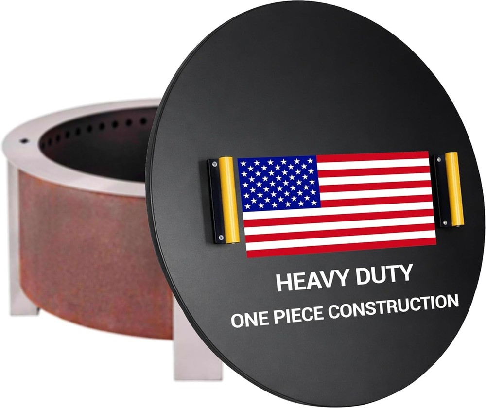 FEBTECH 35" Fire Pit Cover Round - Recommended for 34.5" Smokeless Fire Pit