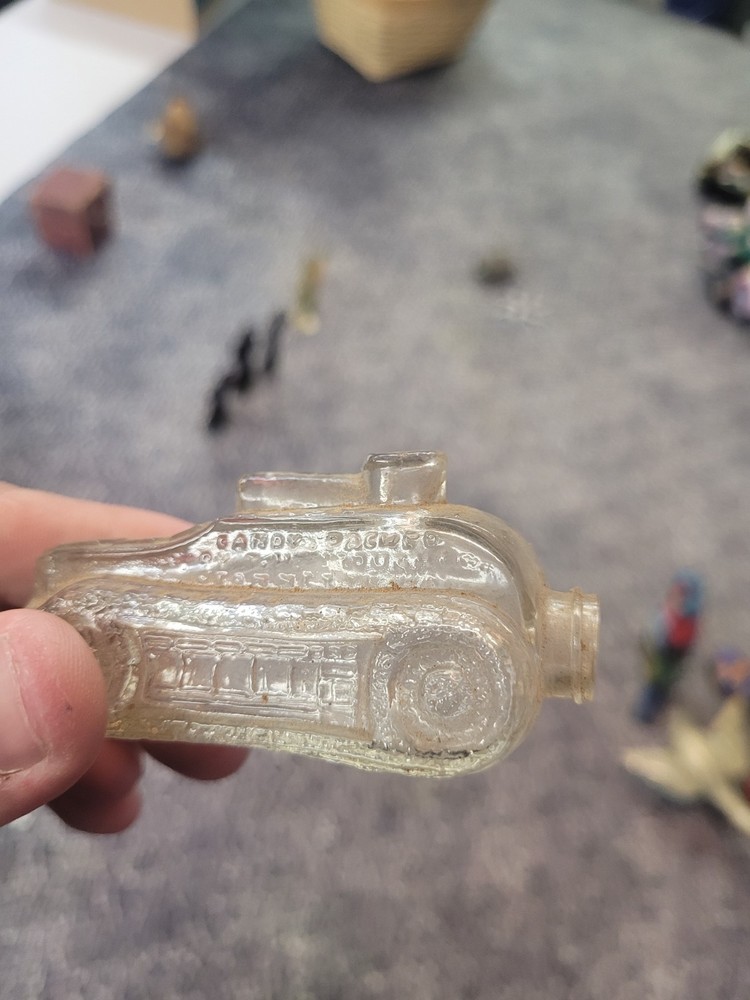 Vintage Tank-Shaped Candy Jar.