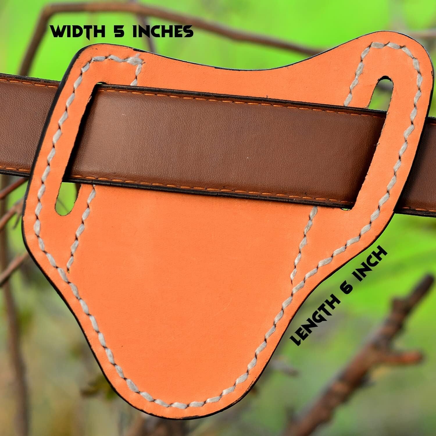 NEW FOLDING POCKET KNIFE SHEATH 4.5" LIGHT BROWN GENUINE LEATHER BELT CASE