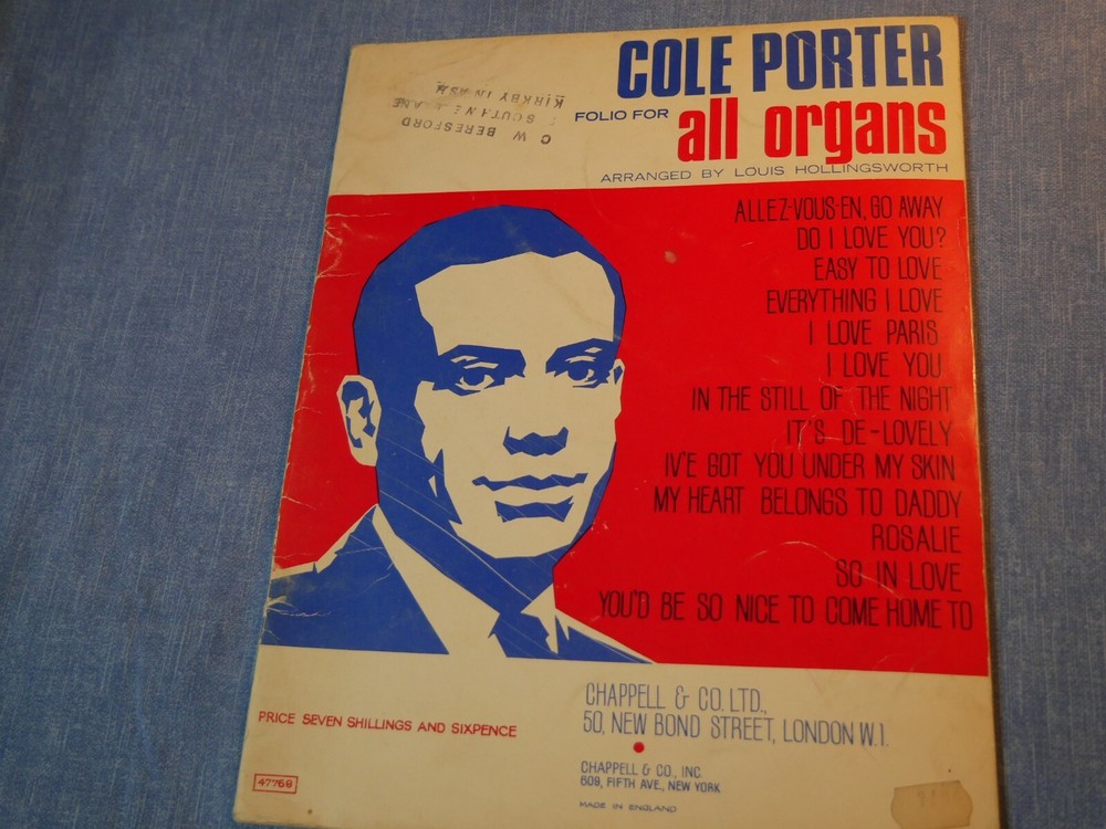 SHEET MUSIC - COLE PORTER FOLIO FOR ALL ORGANS