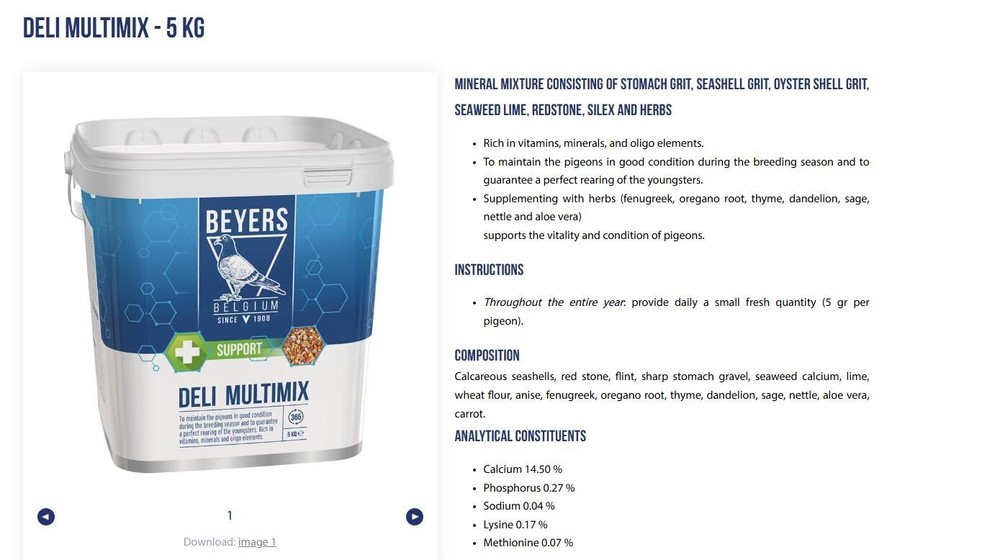 Grits & multi minerals for pigeons