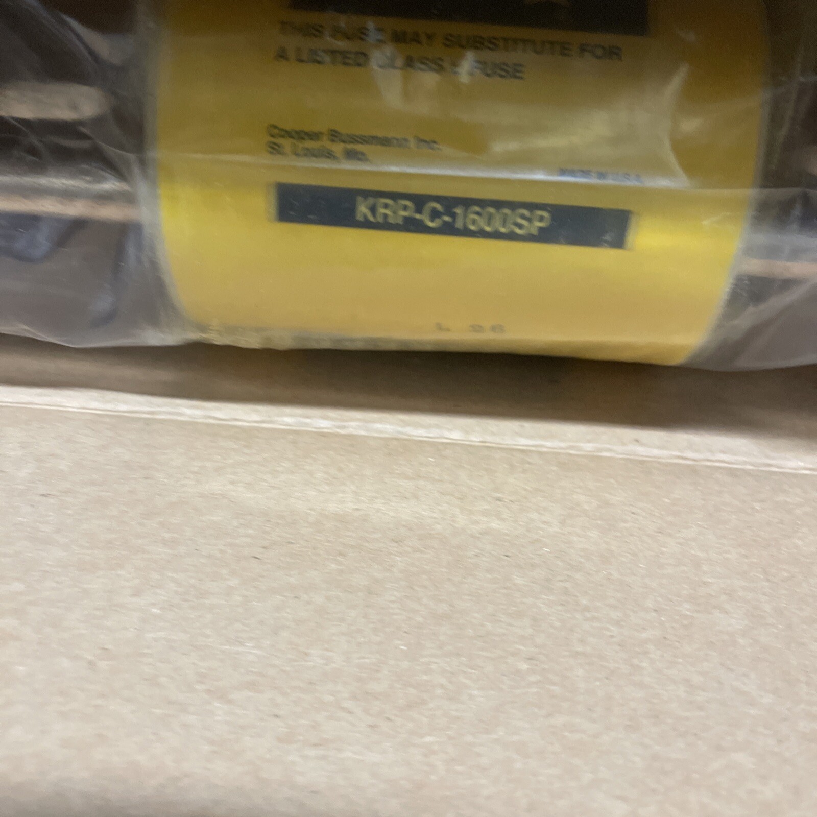 New Bussmann Bussman KRPC KRP C 1600SP 1600 Amp Fuse Class L 600V Low Peak NIB