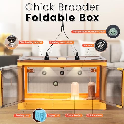 Chicken Brooder Box for Chicks Kit with Heater Chicks Warmer Brooder Plate 142L