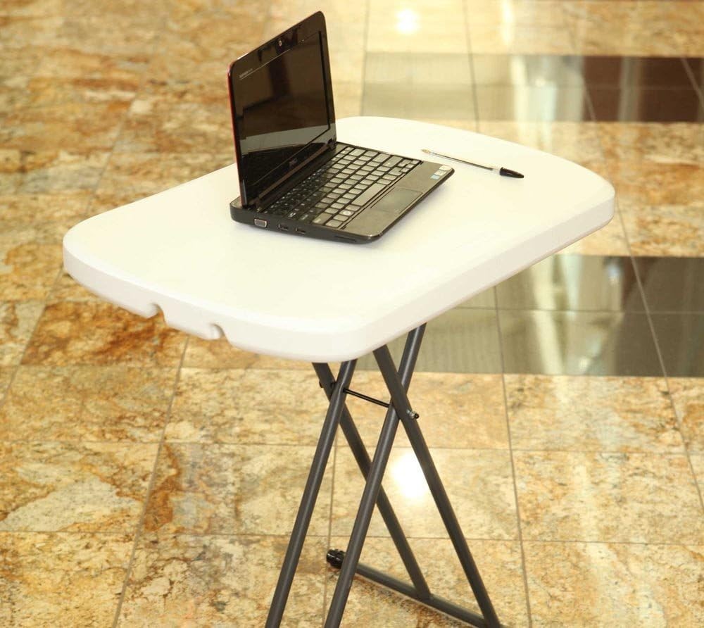 Multi-Functional 26-Inch Adjustable Folding Table - Perfect for TV & Crafts
