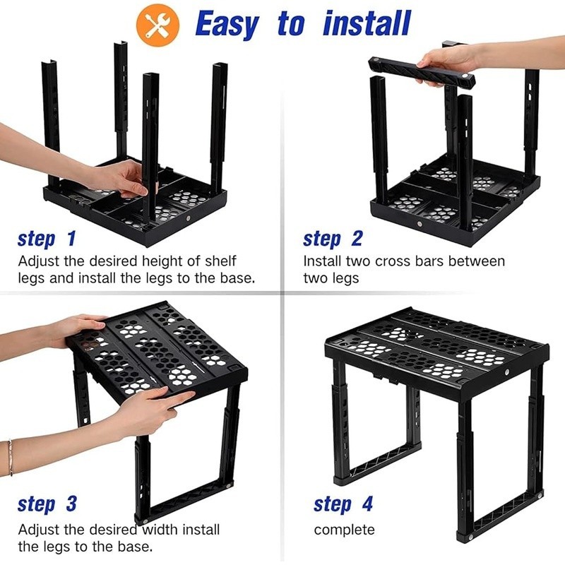 Adjustable Locker Shelf Stackable Durable Easy Assembly Organizer New