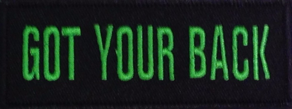 GOT YOUR BACK MOTORCYCLE EMBROIDERED VEST IRON ON PATCH B-6