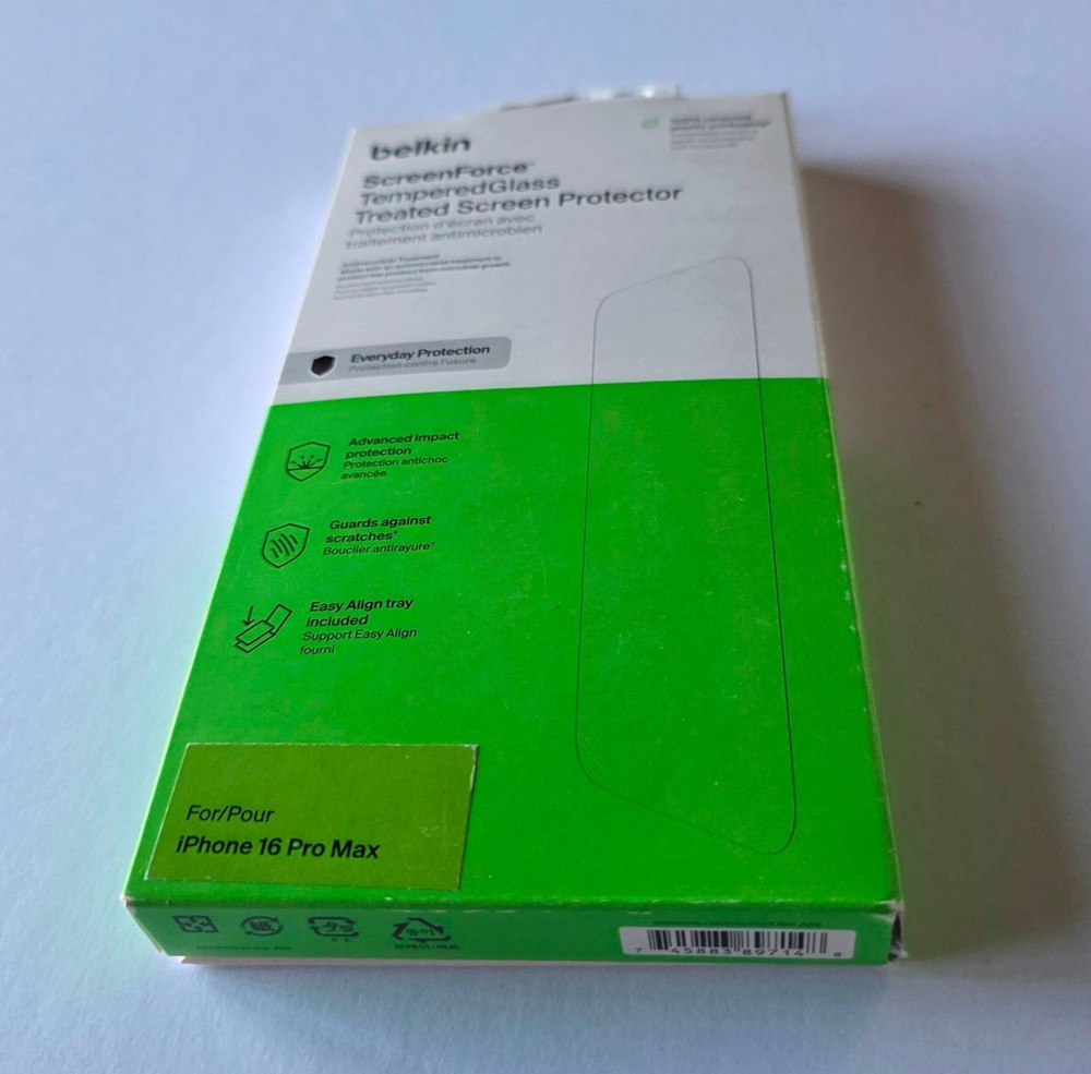 NEW Belkin screenForce TemperedGlass Screen Protector Apple iPhone 16 Pro Max