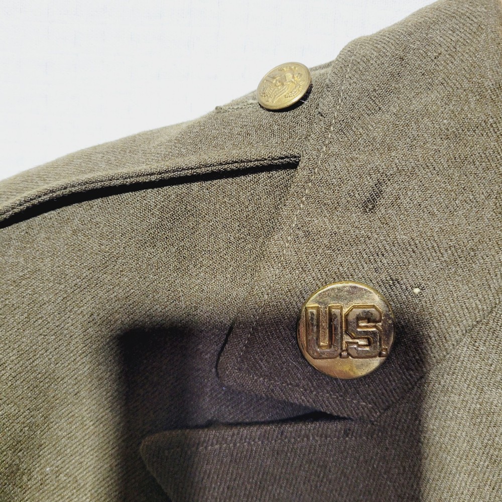 Museum US Army 40 Reg Jacket Korean War Wool Olive Original Gold/brass Buttons