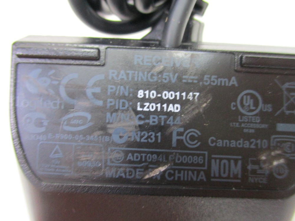 Black Logitech Wireless USB Computer Keyboard & Mouse Receiver C-BT44