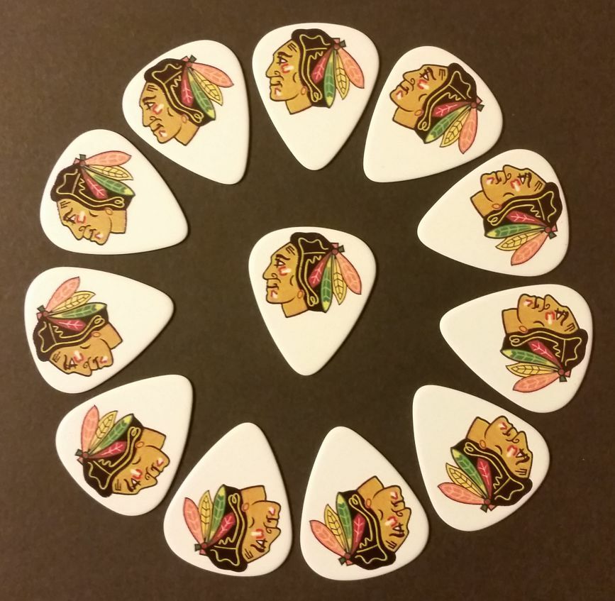 Chicago Blackhawks Logo Guitar Picks (12 picks) - (Buy 2, save 50% on 2nd)