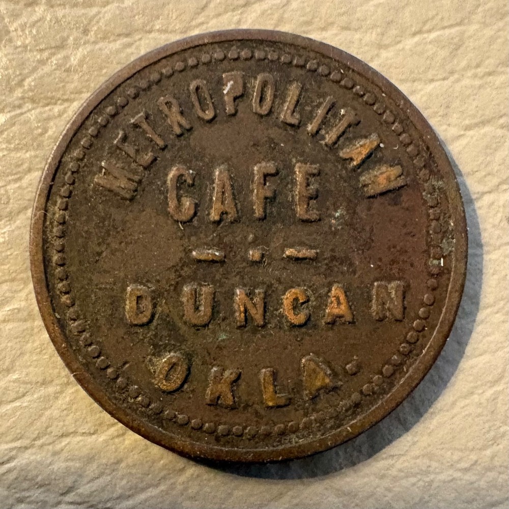 Dunkin, Okla., Metropolitan Cafe, 5c token
