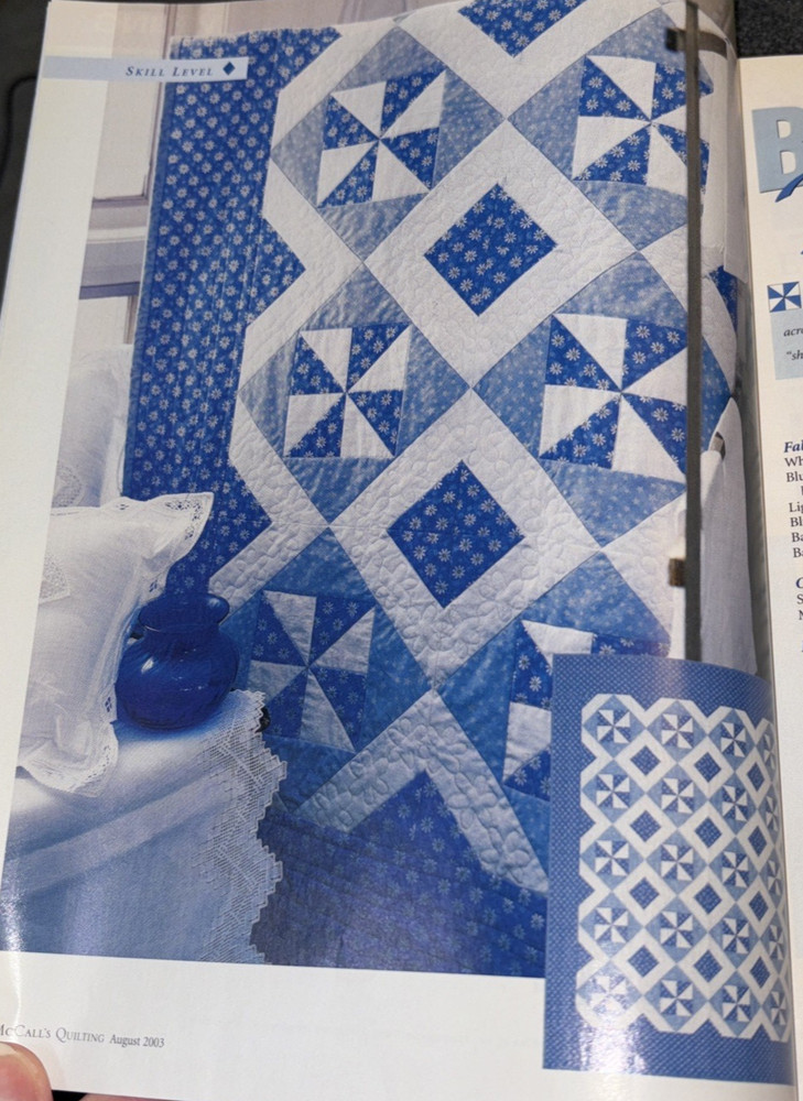 Rare McCall's QUILTING Quilt Pattern August 2003 Bk