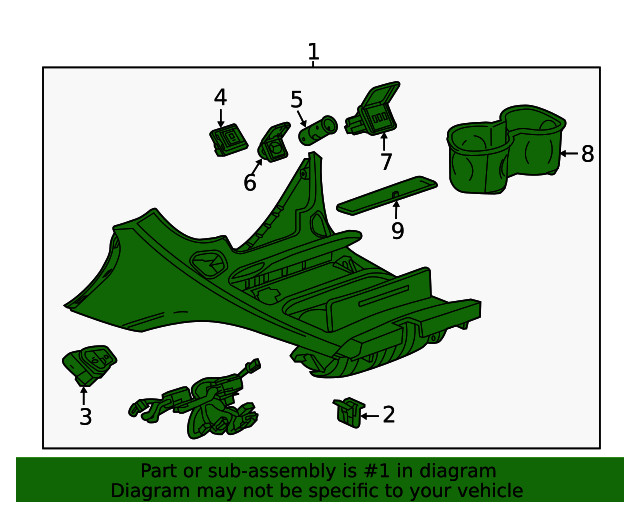 Genuine GM Console Assembly 84127579