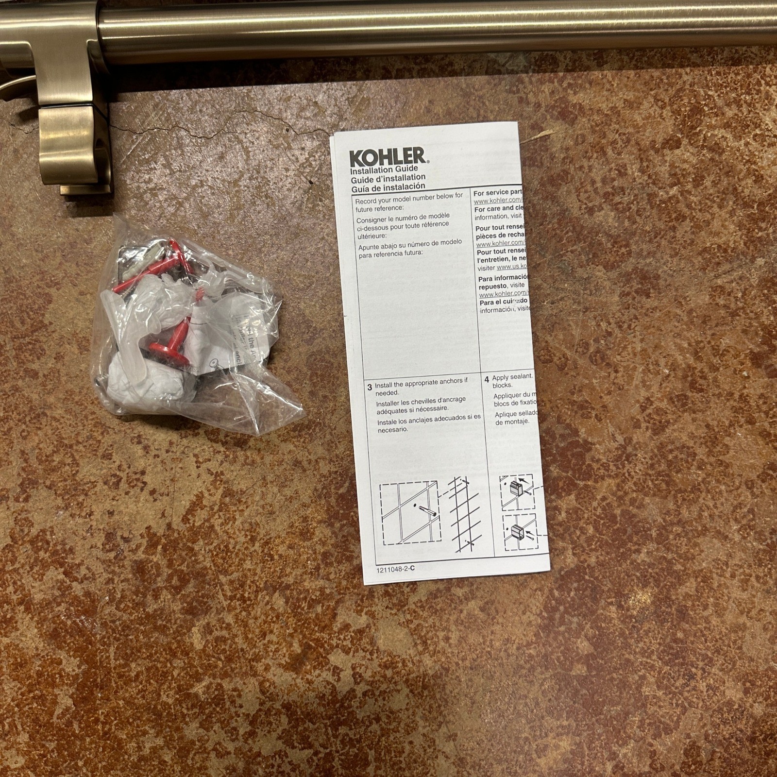 Kohler 98342-F2-BV Awaken 24" Deluxe Slidebar Vibrant Brushed Bronze