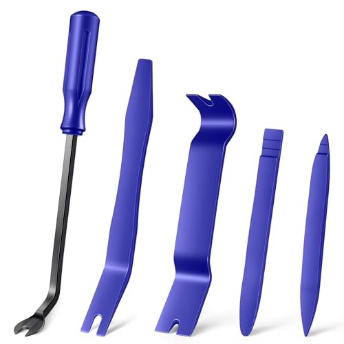 5 pcs Auto Trim Removal Tool Kit, No Scratch Plastic Pry Tool Kit - Blue