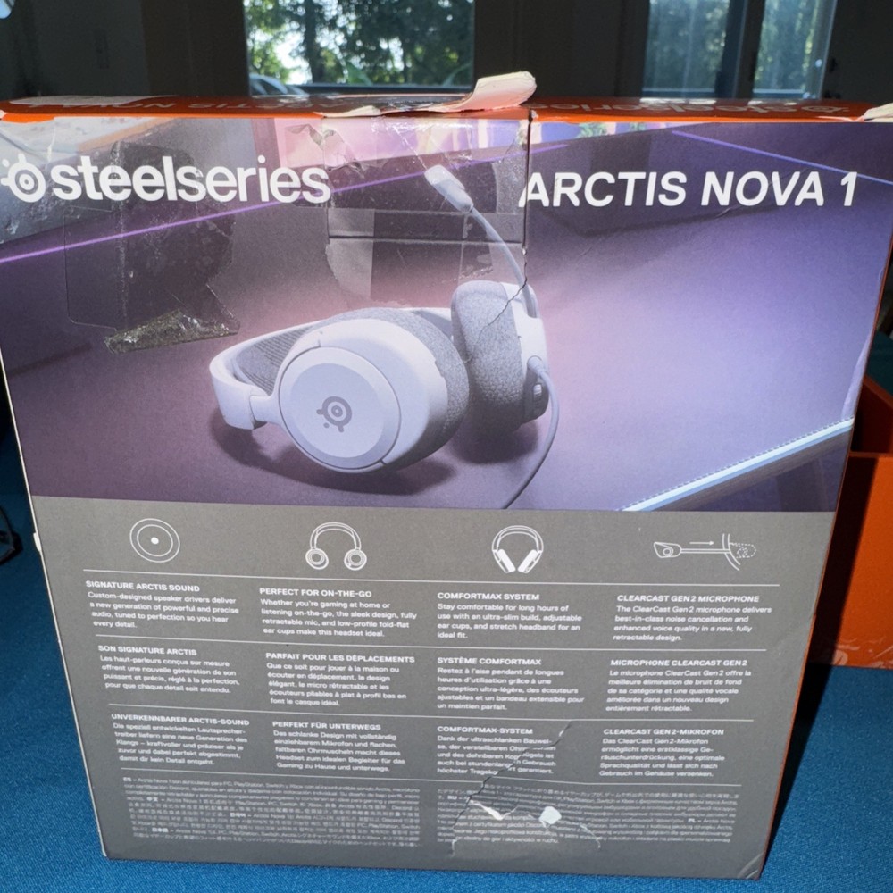 SteelSeries Arctis Nova 1 Gaming Head Set Gray