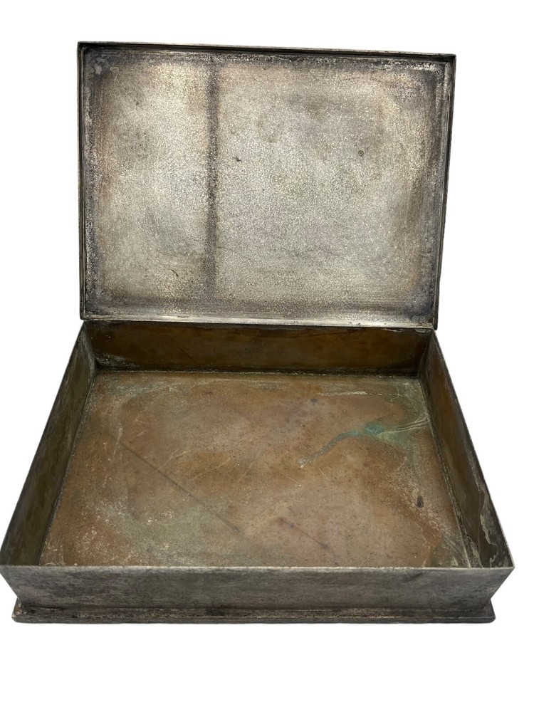 1900's Silvercrest Bronze & Sterling Silver Box