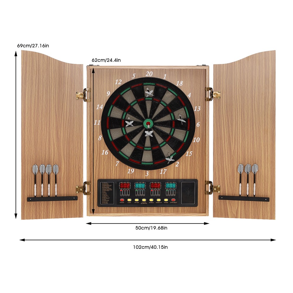 Electronic Scoring Dartboard Electronic Dart Machine Foldable Dartboard Cabinet