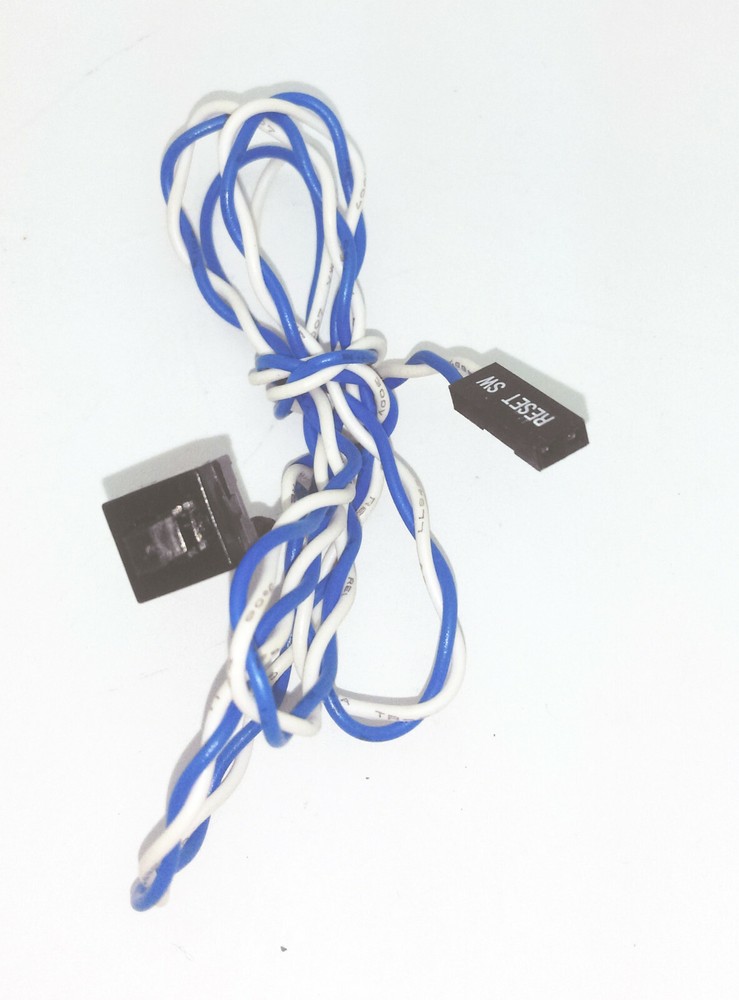 Lot 2: 24" Front Panel Reset ON/OFF Switch Control Cable to Motherboard Case PC