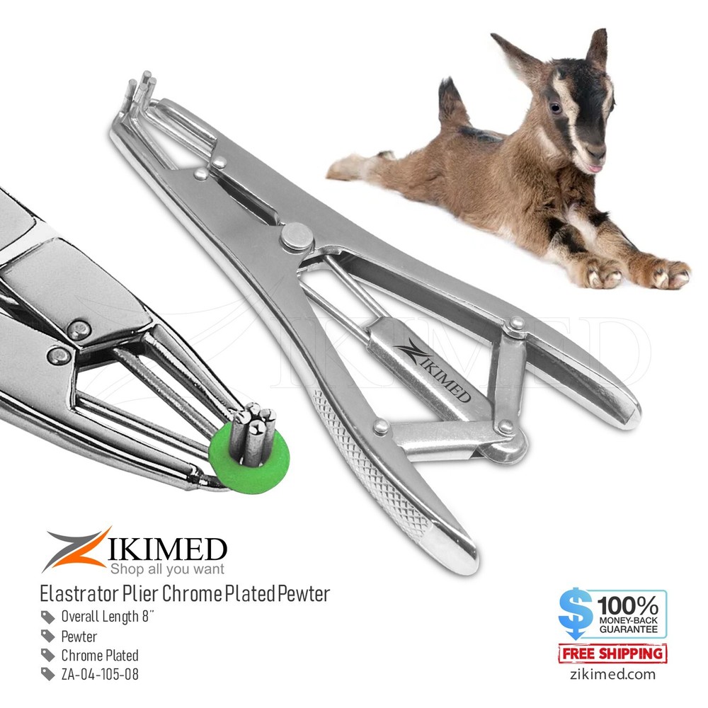 Elastrator Castration or Tail Docker Chrome Plated Pliers 8" Long